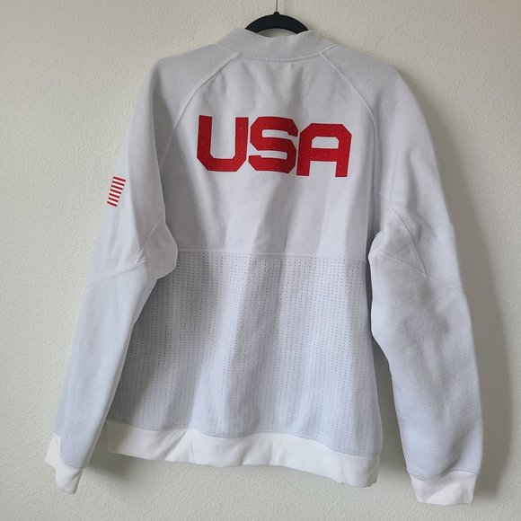 Nike USA 2020 Tokyo Olympics Full Zip Jacket CK4567-100 Size XL White MSRP $300 - Picture 2 of 7